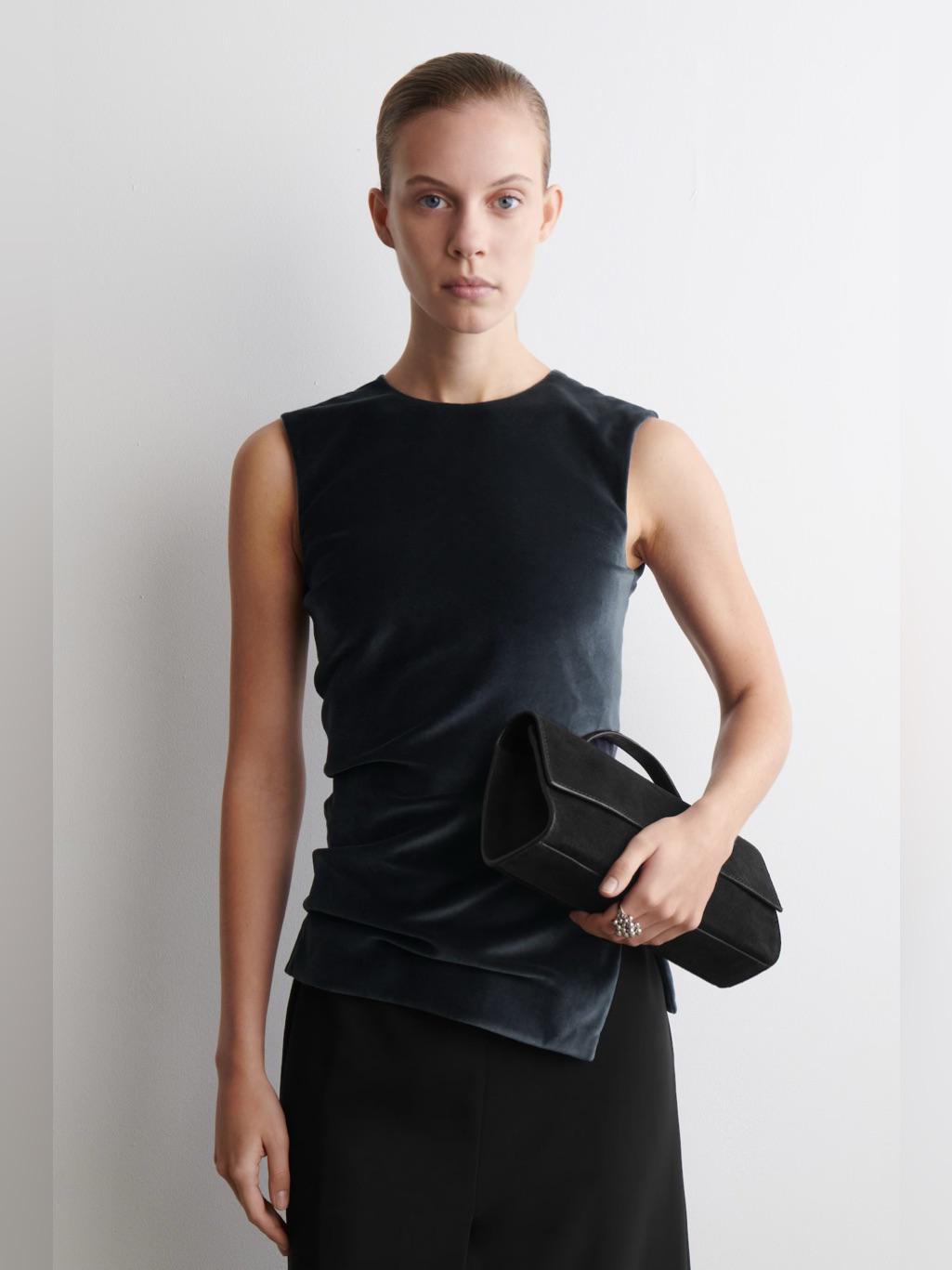 Nwt Cos Asymmetric Velvet Top
